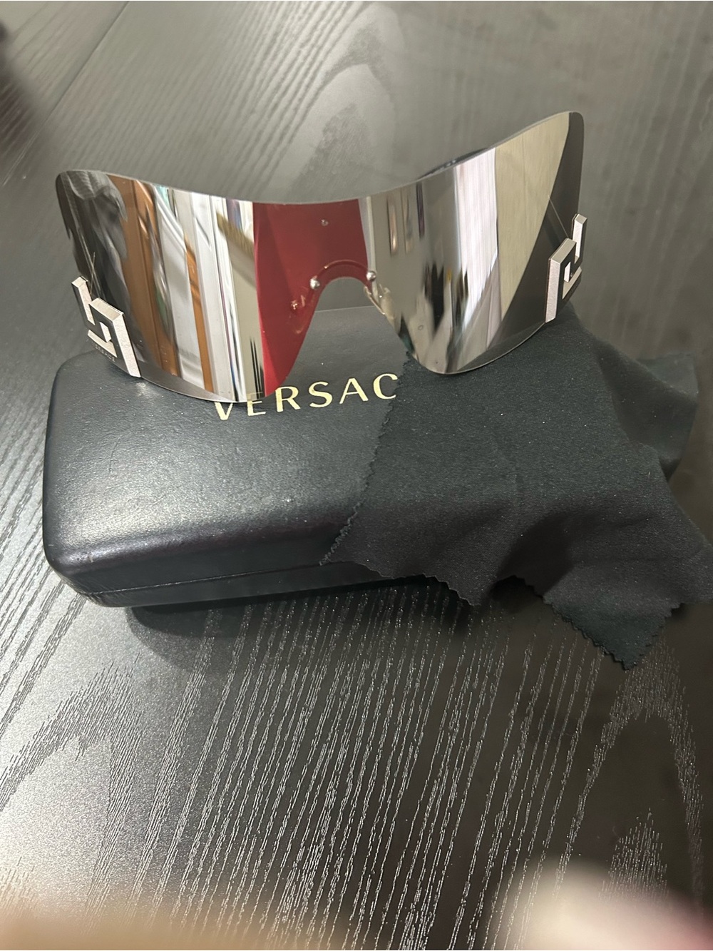Versace  Mirrored Sunglasses with Logo Accents - 💯 AUTHENTIC